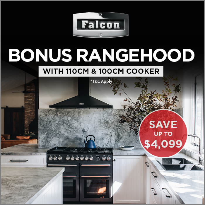 Falcon Oven Sale - Bonus Rangehood with 110cm/100cm Cooker – Save up to $4,099