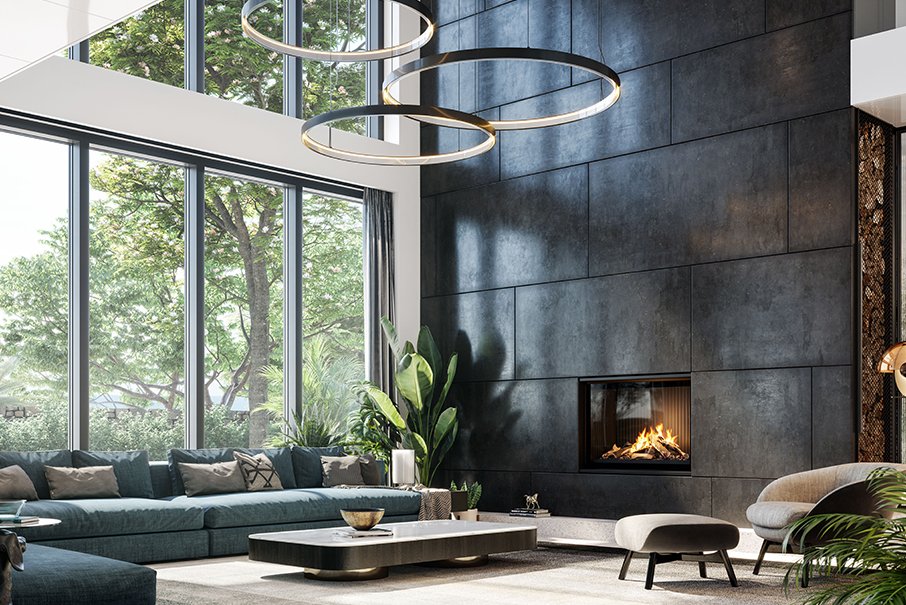 Real Flame Gas Fireplace Vektor