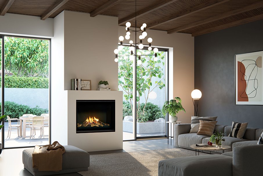 Real Flame Gas Fireplace Vektor
